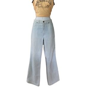 Vintage Levi’s 70s Movin On Light Wash Brushed Denim Flare High Rise Jeans 26/27